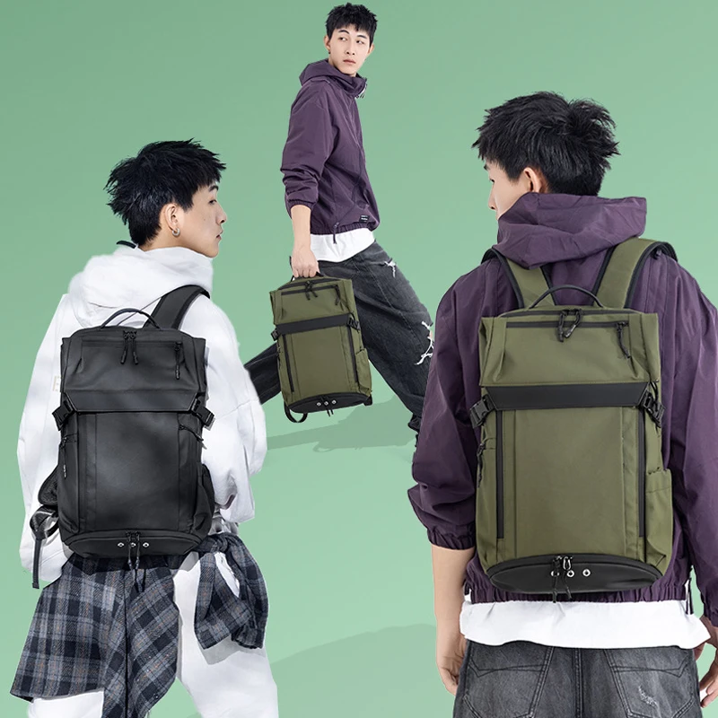 

Laptop Backpack with Shoes Pocket Business Commuting Camping Hiking Bags Outdoor Travel Bag Large Waterproof College Schoolbag