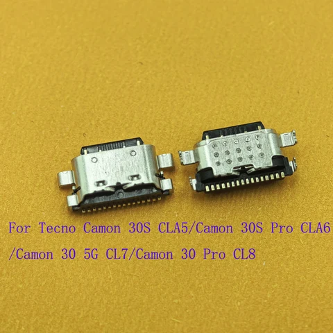 10-50 шт. зарядные порты Type-C, разъемы USB для Tecno Camon 30 5G, 30S Pro, Camon30, Camon30S, CL8, CLA5, CLA6, CL7