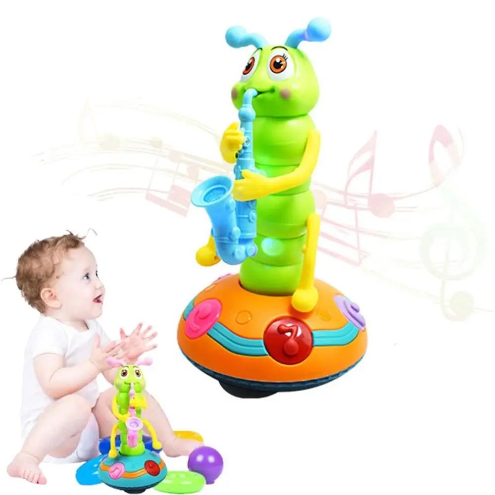 Saxophone Rocking Twister Dance Toy Caterpillar Early Education Toy Kids Saxophone Caterpillar Dancing Toys Funny