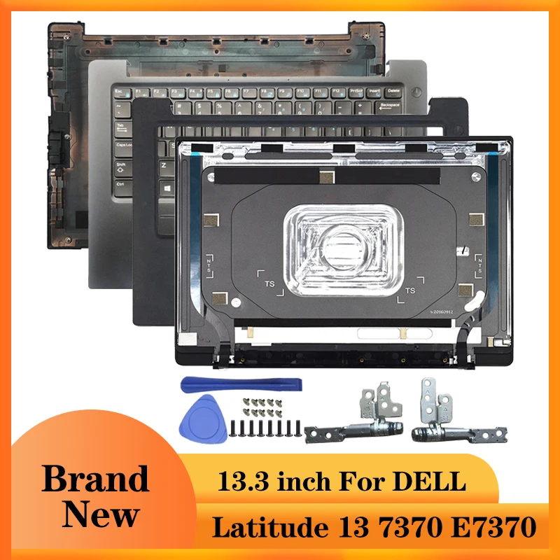 NEW For DELL Latitude 13 7370 E7370 Series Laptop LCD Back Cover/Hinges/Palmrest/Bottom Case 0FX8RM 0V7NG7 02M6WK