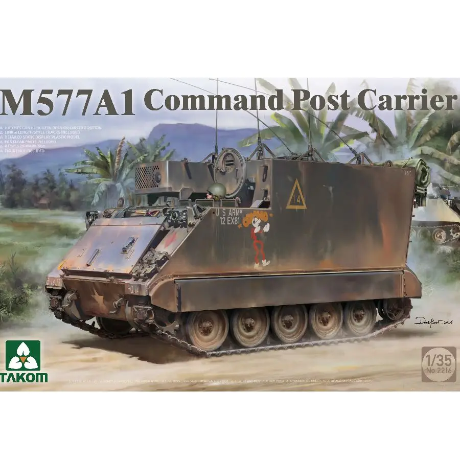 TAKOM 2216 1/35 M577A1 Command Post Carrier Plastic Assembly Model kit