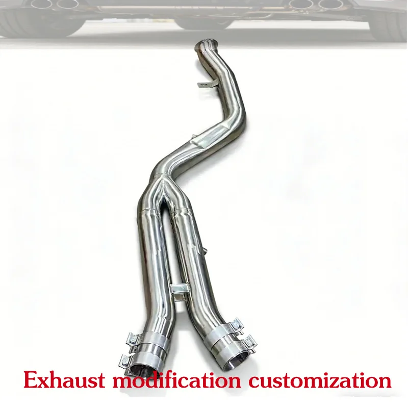 Compatible avec Toyota Supra A90 3.0T 2019-2023, tuyau d'échappement intermédiaire haute performance en acier inoxydable poli avec résonateur