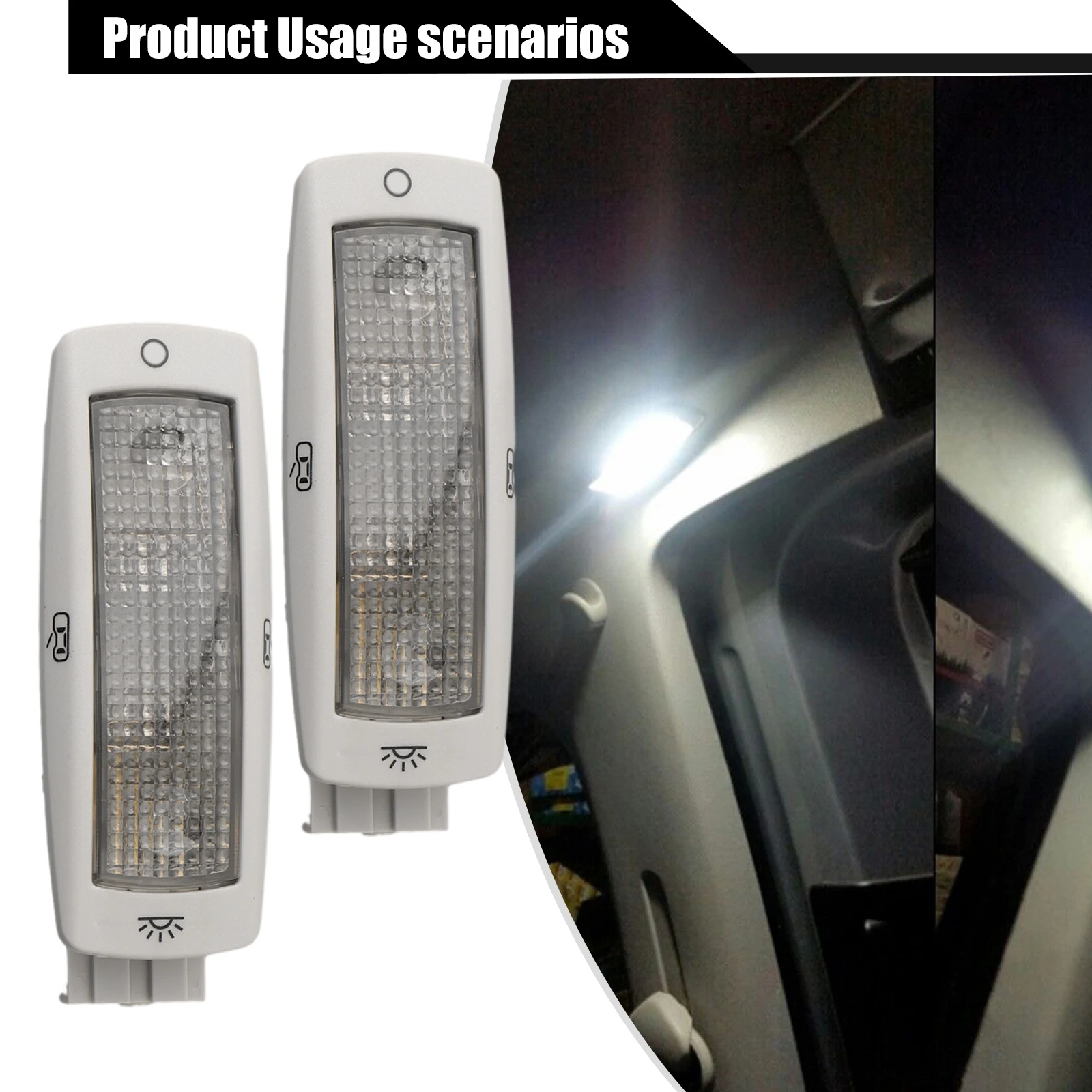 

2Pcs LED Interior Reading Light LED Interior Reading Light 3B0 947 291B 3B0947291 For Fabia For Golf For Superb