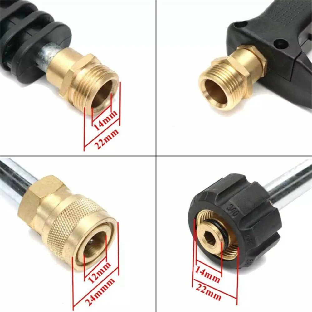 카처 고압 와셔 건, 세차 4000 PSI, 5 스프레이 노즐 입구 M22-14, 빠른 연결, K2 K3 K4 K5 K6 K7