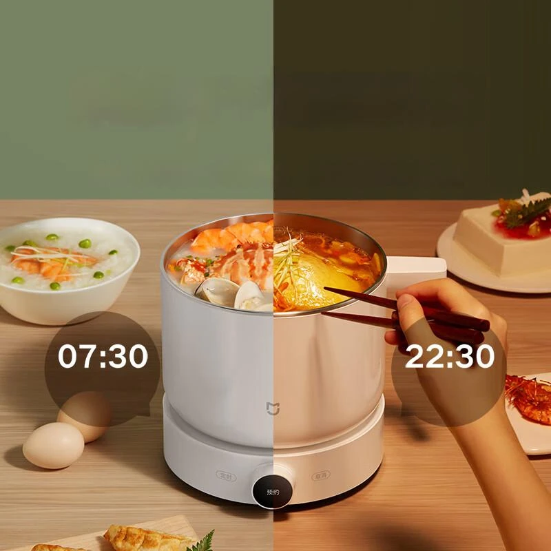 XIAOMI MIJIA Smart Multifunctional Steamer Small Hot Pot 1.5L Electric Cooker Electric Steamer Spaghetti Pot APP Remote Control