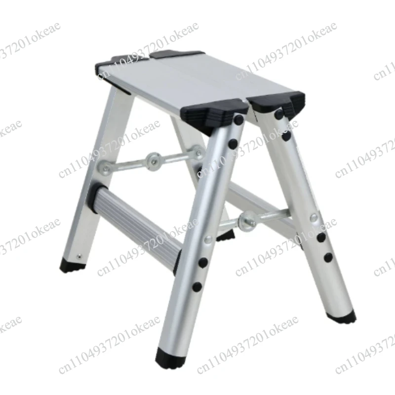 Ladder folding ladder, herringbone portable outdoor camping aluminum alloy ladder, thickened stool