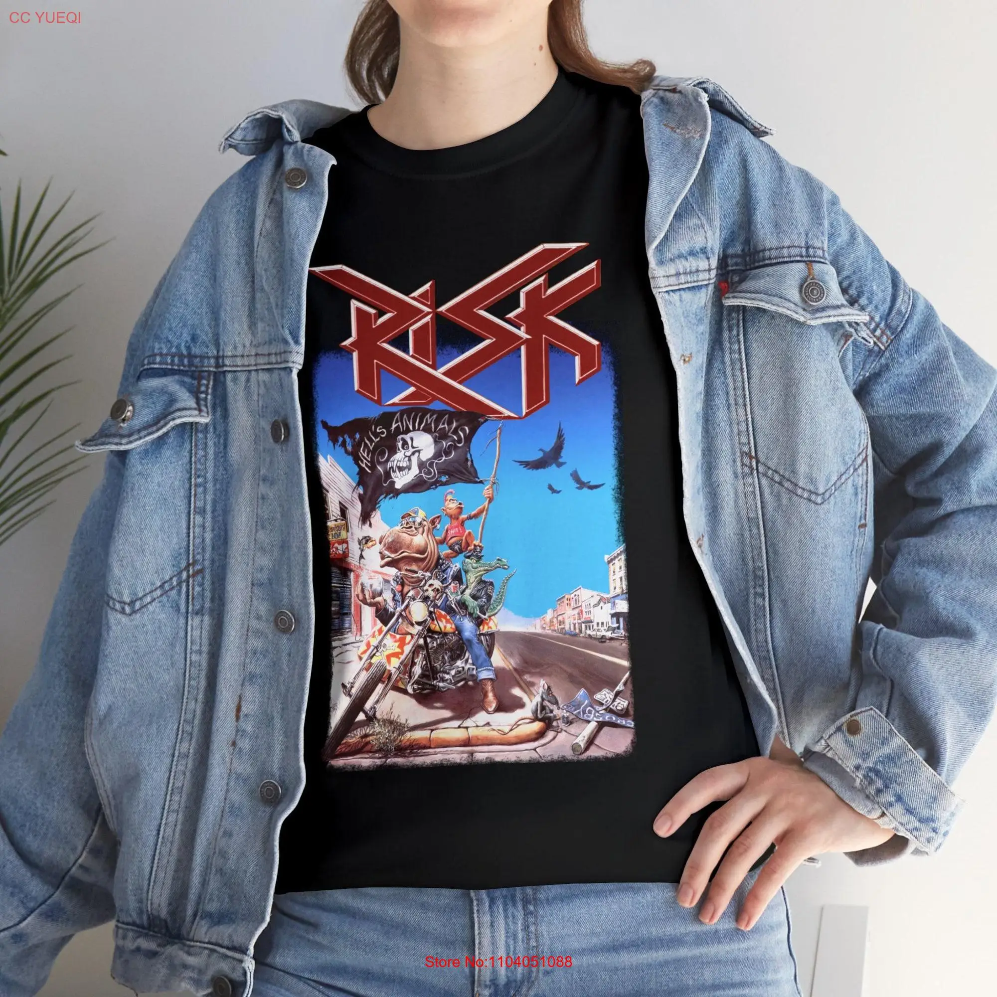 Risk Hell's Animals Band poster album cover T shirt all sizes S 5XL Hard Rock Vintage Heavy Cotton long or short sleeves