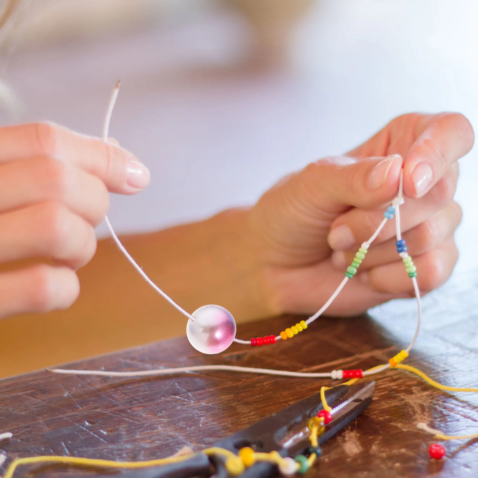 

50Pcs Acrylic DIY Beads Jewelry Making Accessories Spacer Beads for Bracelets Necklaces DIY Crafts Accessories