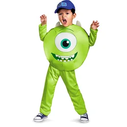 Halloween and Princeton Boys Girls Costume COSPLAY Mike Wazowski Monster University 3-piece Set Halloween Party Costumes
