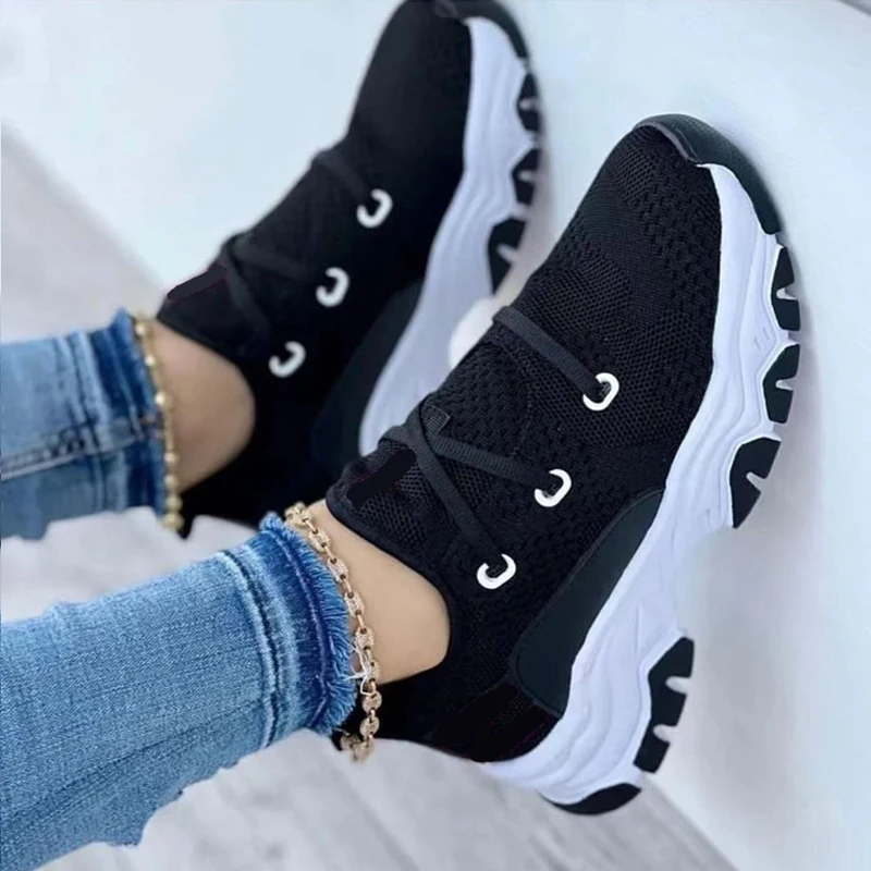 Fashion Women Sneakers Platform Summer Shoes For Women Casual Sport Shoes Anti Slip Mesh Breathable Tennis Shoes Plus Size