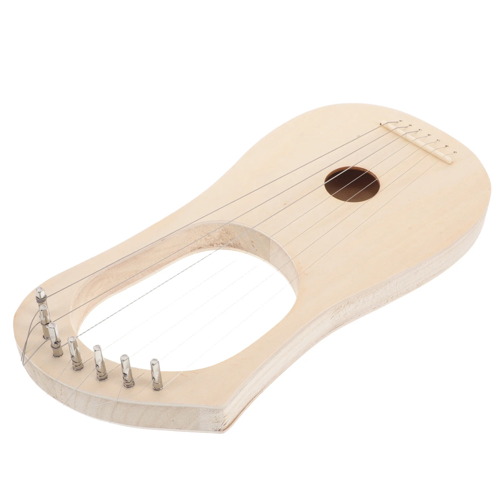 

1Set DIY Wooden Lyre Harp Kit Beginners Build Own 7 String Instrument Soundboard Musical Craft Hobby DIY Wooden Lyre Harp