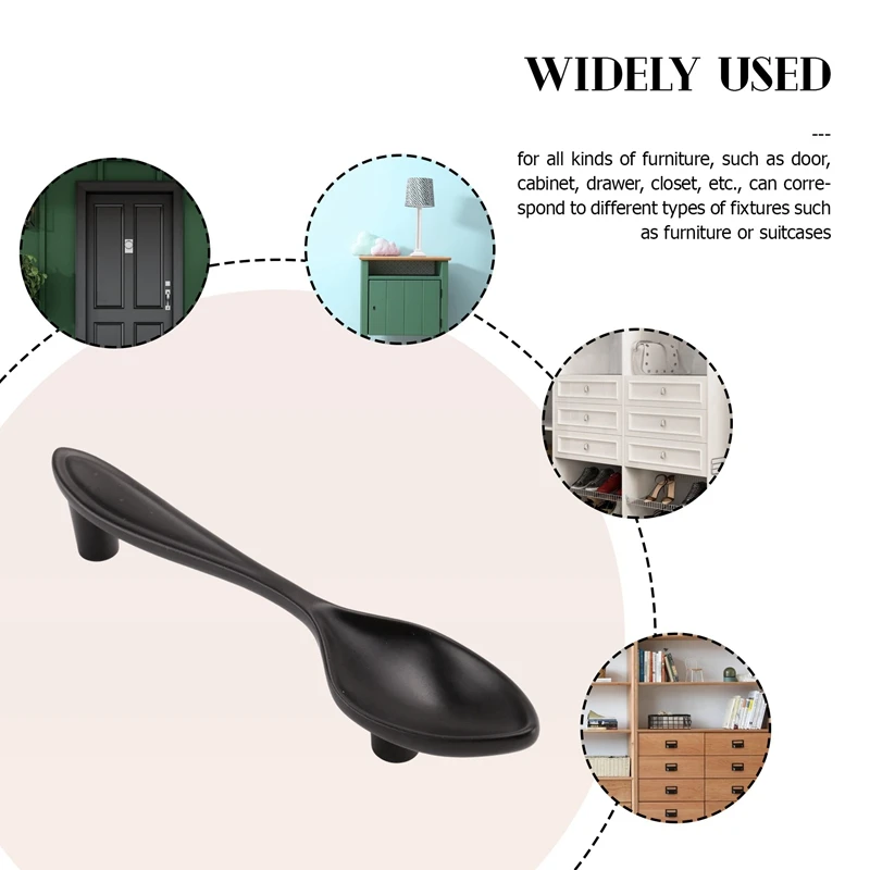 Manija de puerta de cocina, 3 asas, color negro, promoción