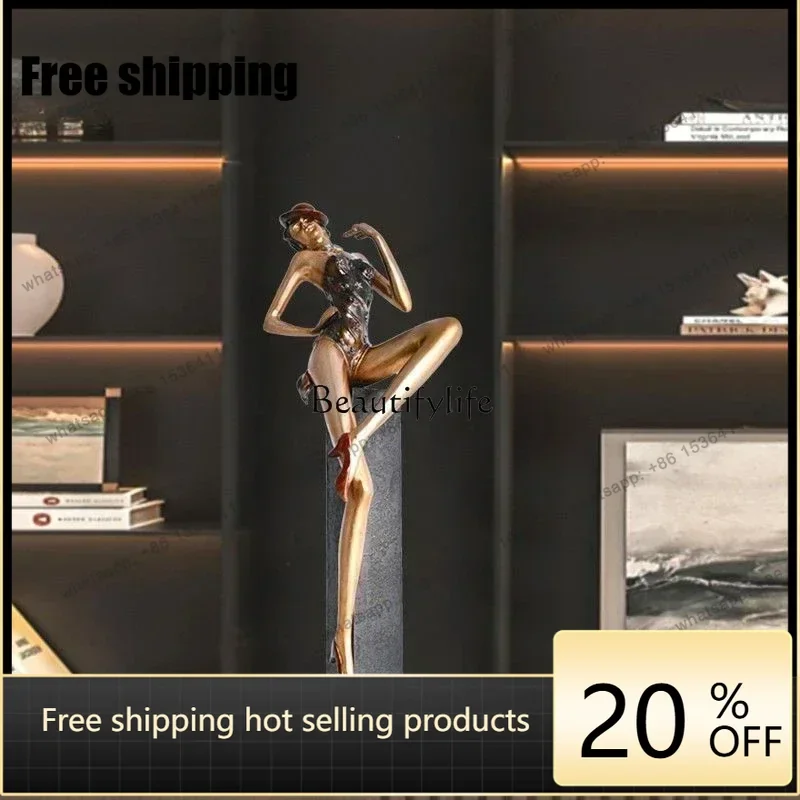 Factory DirectModern light luxury figure ornament large sculpture living room entrance advanced art ornament simulation
