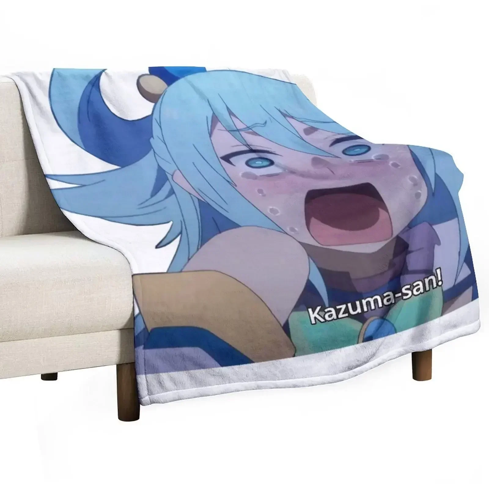 Aqua Screams Throw Blanket Hairys Polar Bed Decoratives For Sofa Thin valentine gift ideas Blankets