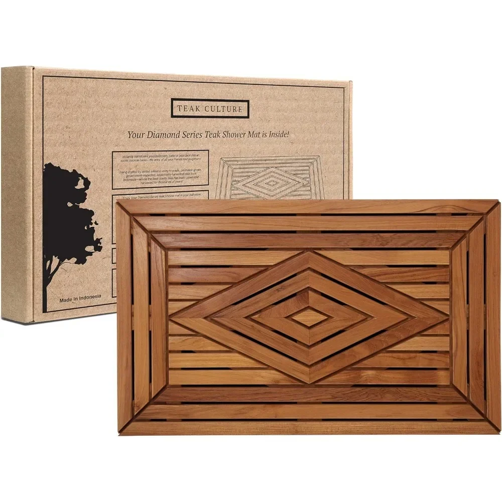 

Бестселлер: Дизайнерский коврик для душа из тика, большой (31.5 x 19.5), естественно водоотталкивающий, с отделкой тиковым маслом, для ванной комнаты