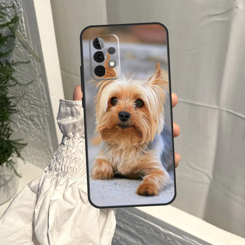 Yorkshire Terrier perro cachorro funda para Samsung Galaxy A15 A35 A55 A54 A34 A14 A13 A23 A33 A53 A52 A32 A12 A56 A36 A16 A17