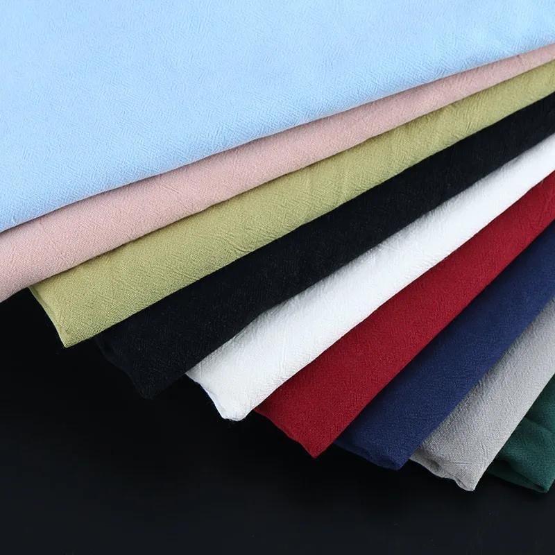 Washed Cotton Linen Fabric By The Meter for Skirt Dress Clothes Sewing Soft Natural Fiber Textile Breathable Cloth Plain Summer