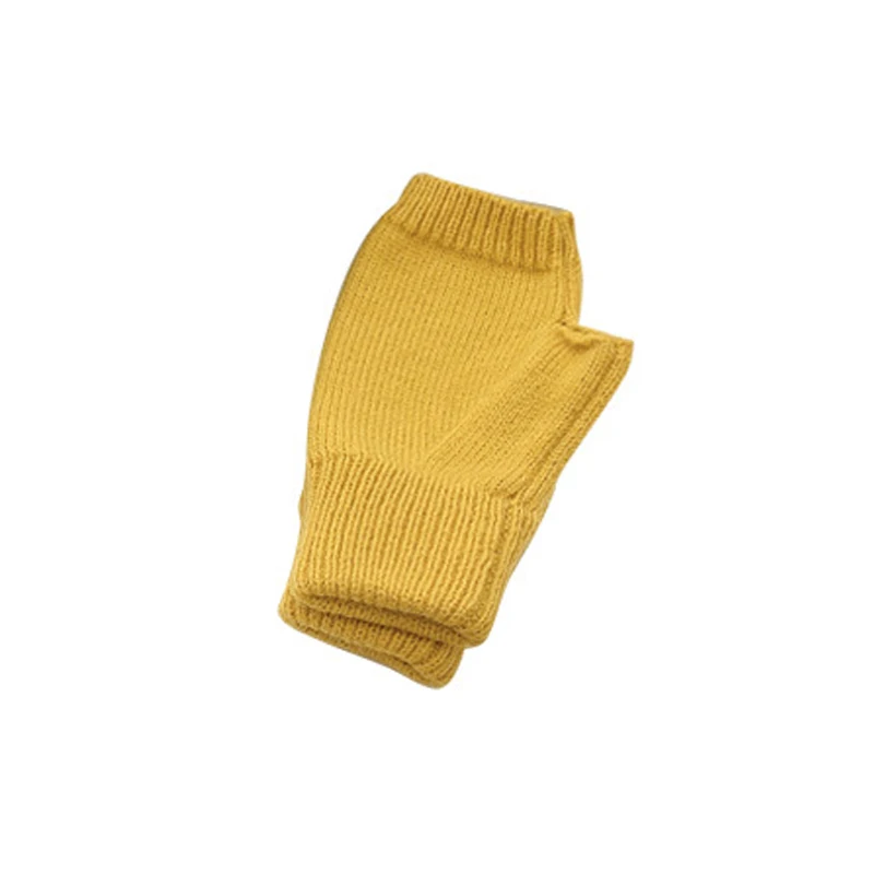 Fashion Korea Half-finger Gloves Female Autumn And Winter Wool Warmth Fingerless Students Touch Screen Thick Knitted Wristband