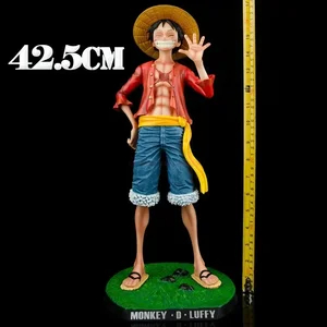 قبعة D القش ، قطعة واحدة ، 42.5 سم شخصيات أنيمي كبيرة Luffy GK ، تمثال دمية ، مبتسم كبير ، زخرفة نموذجية ، لعبة زخرفية ، هدايا ، 1/4 أفضل 12 دمية برامز مبيعات - رقم 9