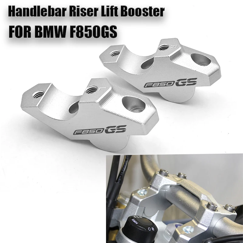 CNC Aluminum Motorcycle Handlebar Riser Lift Booster For BMW F850GS F 850 GS ADV adventure Handle Booster Pads Holder Kit