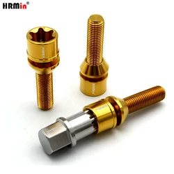 HRMin Gr.5 titanium Conical seat free washer wheel bolt 20pcs1key M14*1.25*28/35/40/45 ,M12*1.5*28-45 for BMW racing