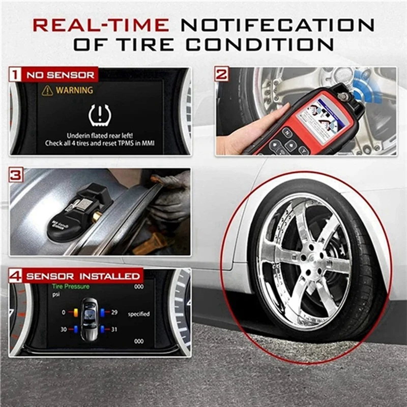 8 قطعة TPMS مستشعر ضغط الإطارات لأداة Autel TS408 TS508 ITS600 315 ميجا هرتز و 433 ميجا هرتز 2 في 1 شاشة استشعار MX قابلة للبرمجة