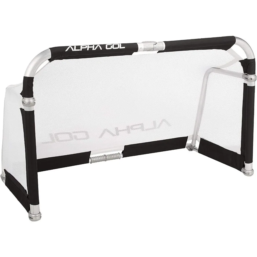 

5x3 Aluminum Folding Goal with Carry Bag for Outdoor Sports Silver Lightweight and Portable Design