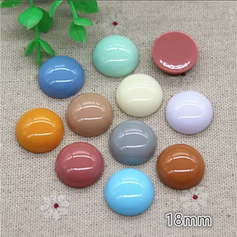 20PCS 18mm Resina Sveglia Corea Rotonda/Square/Rattan Sfera Flatback Cabochon Accessori FAI DA TE Ornamento Dei Capelli Del Mestiere scrapbooking