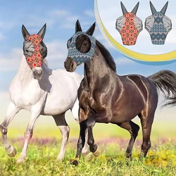 1Pc maschera per il viso del cavallo Anti Fly traspirante maglia elasticizzata maschera Anti zanzara attrezzatura equestre per equitazione