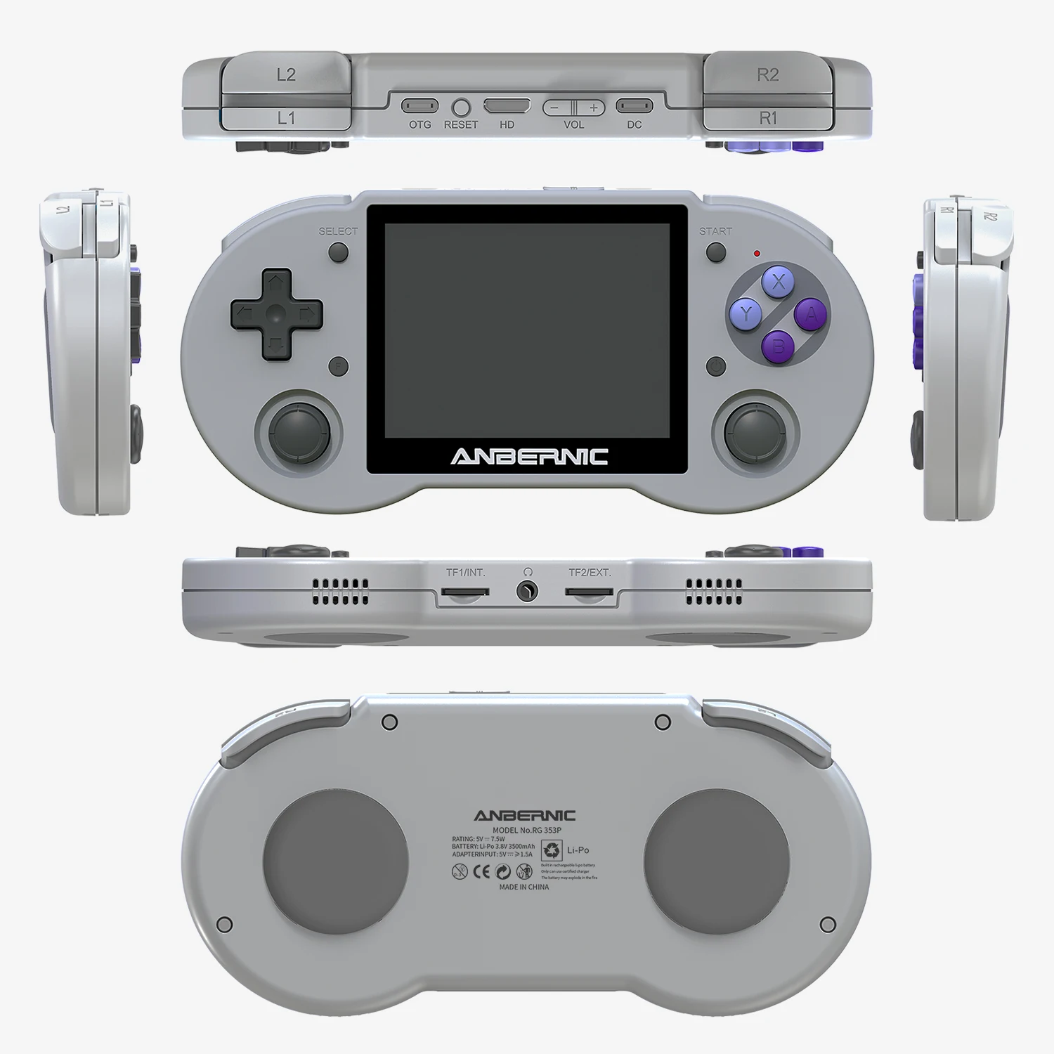 ANBERNIC RG353P RG353PS Handheld Game Console Linux System RK3566 Chip Support 5G WiFi 4.2 Bluetooth HD TV Out Support Built-in WIFI online Fighting