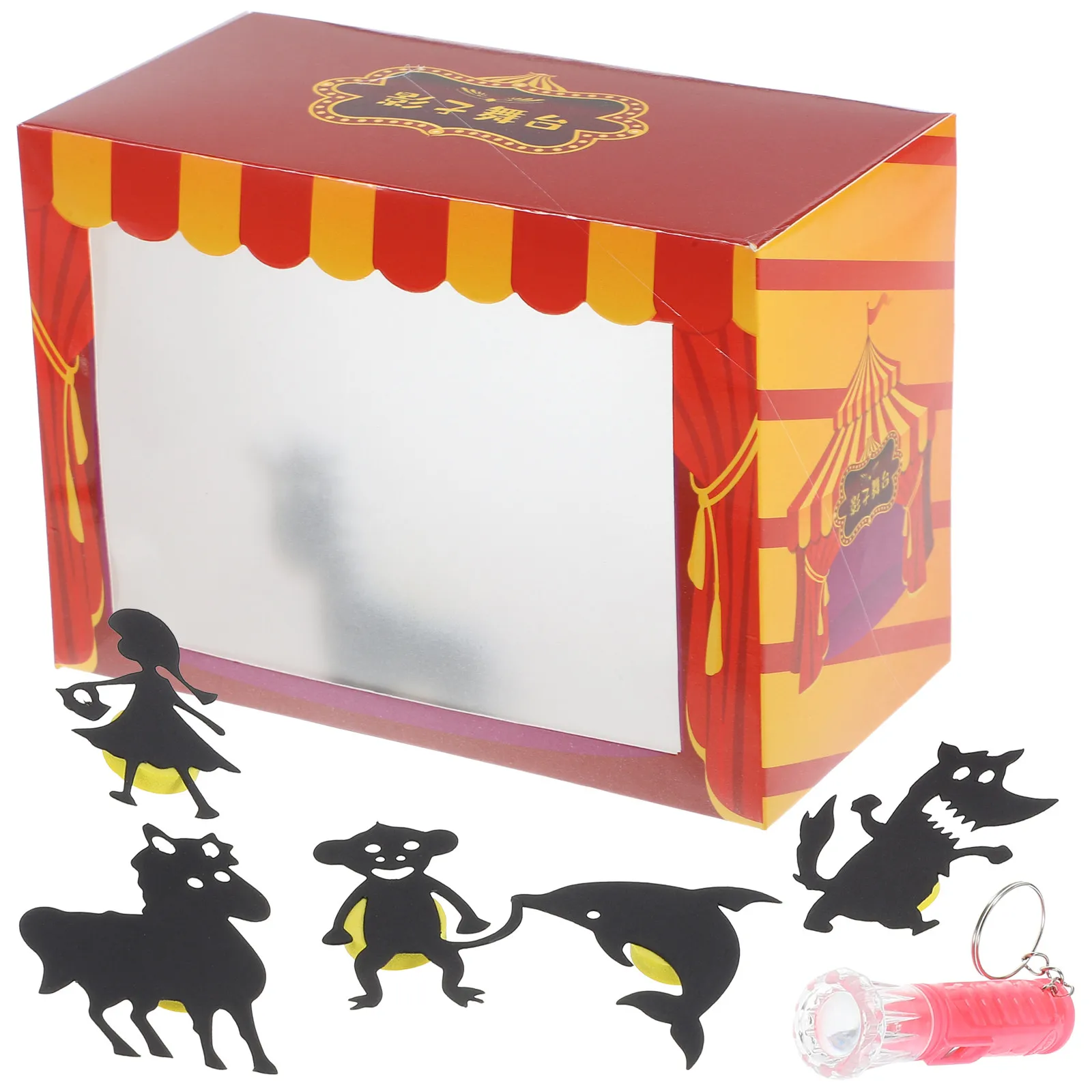 

1Set Folk Chinese Shadow Puppetry Craft Lightweight Hand Puppet Show Theater Educational Plaything for Children