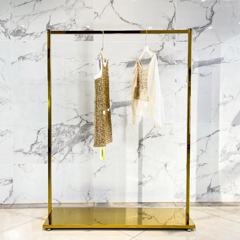 

customized.New Design Stainless steel Mdf Shirt Display Stand floor standing rotatable shirt display racks clothing s