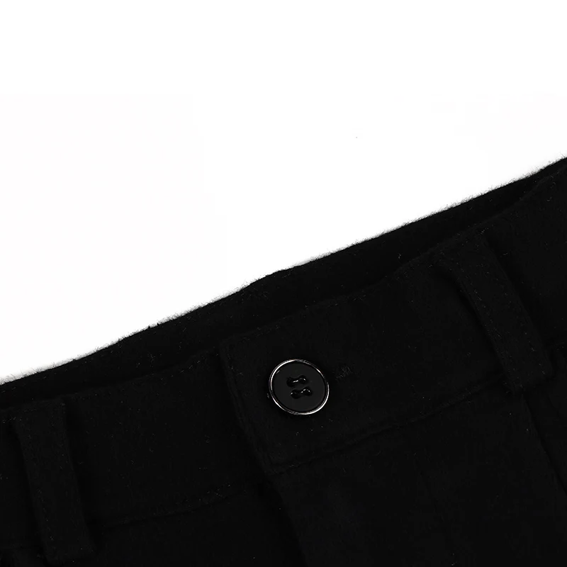 Jungen- und Mädchen-Lange Hosen Schwarze Baumwolle Familien-Set Taillenverstellbare Elastische Hosen Herbst/Winter Kinderkleidung Hosen mit Reißverschluss vorne – Detail 13