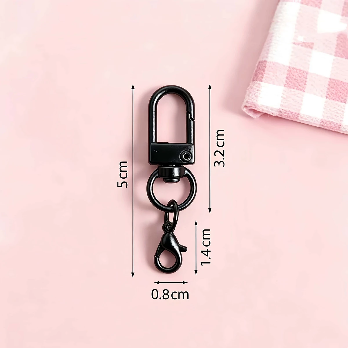 5-10 Stück bunte Metall-Schnappverschlüsse, Karabinerhaken, drehbare Schlüsselringe, Schnallenverbinder für DIY-Anhänger, Schlüsselanhänger, Taschenzubehör – Detail 1