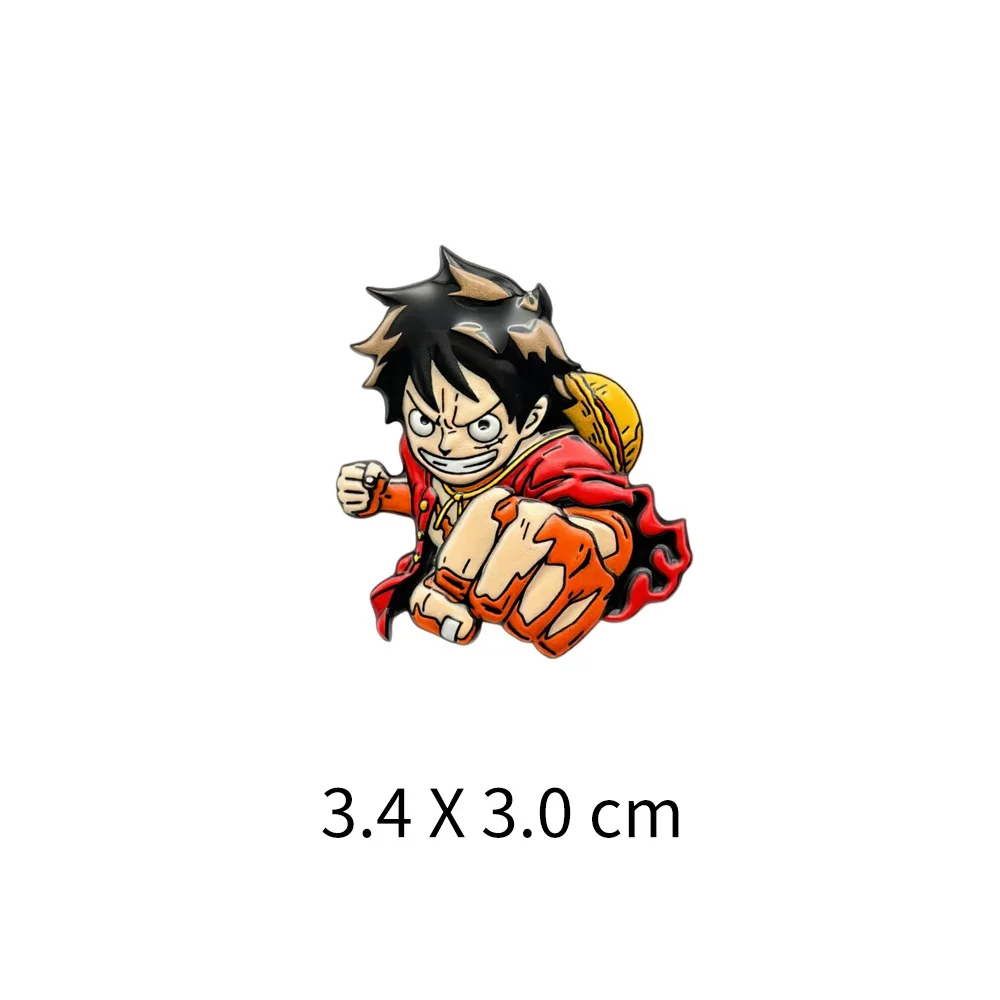 4pcs ONE PIECE Cartoon Character Brooches Set Q Version including Monkey D. Luffy Roronoa Zoro Sanji Brook Gift for Friends - view 6