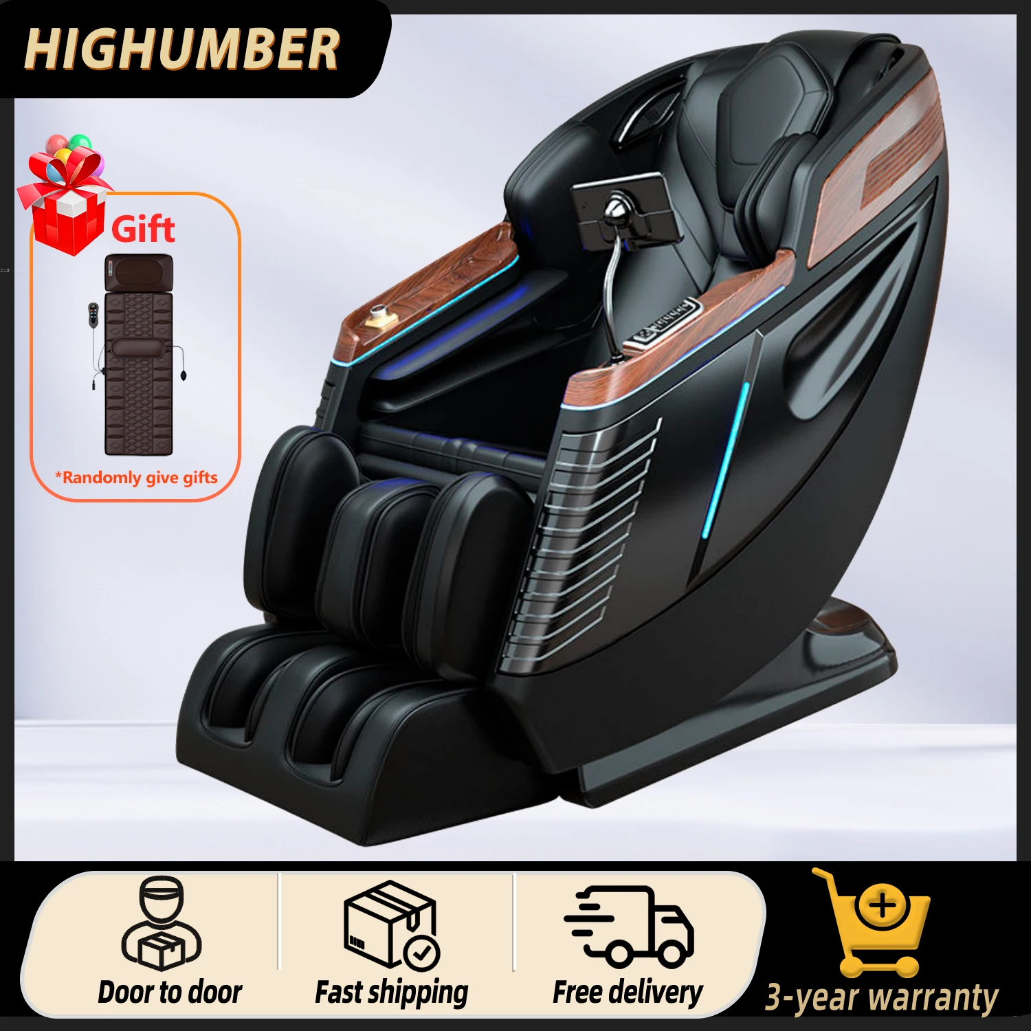 2025 New Massage Chair Full Body 4d Zero Gravity Shiatsu full body AirBag 3D Thai Stretch Home Office Chair Gifts for Parents