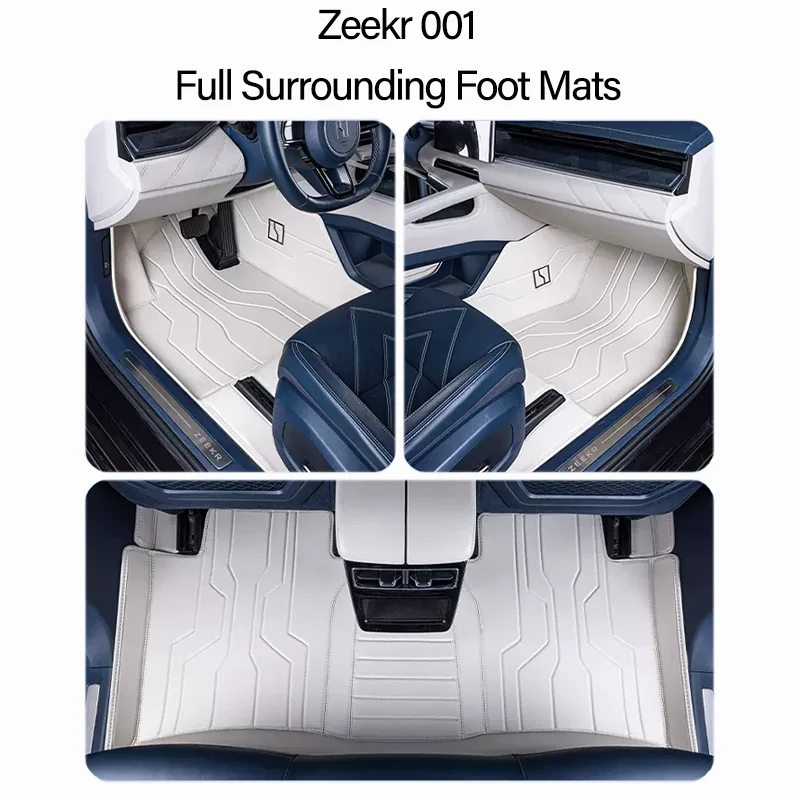 

For Zeekr 001 2021 2022 2023 Car Styling Floor Mats Double Layer TPE Foot Pads Cover Interior Floorliner Accessories