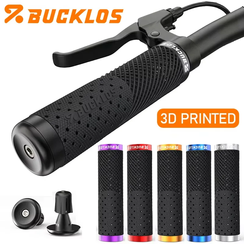 

Грипсы для велосипедного руля Bucklos, 3D-печать, нескользящие, с амортизацией, для горных велосипедов, велосипедные аксессуары для взрослых.