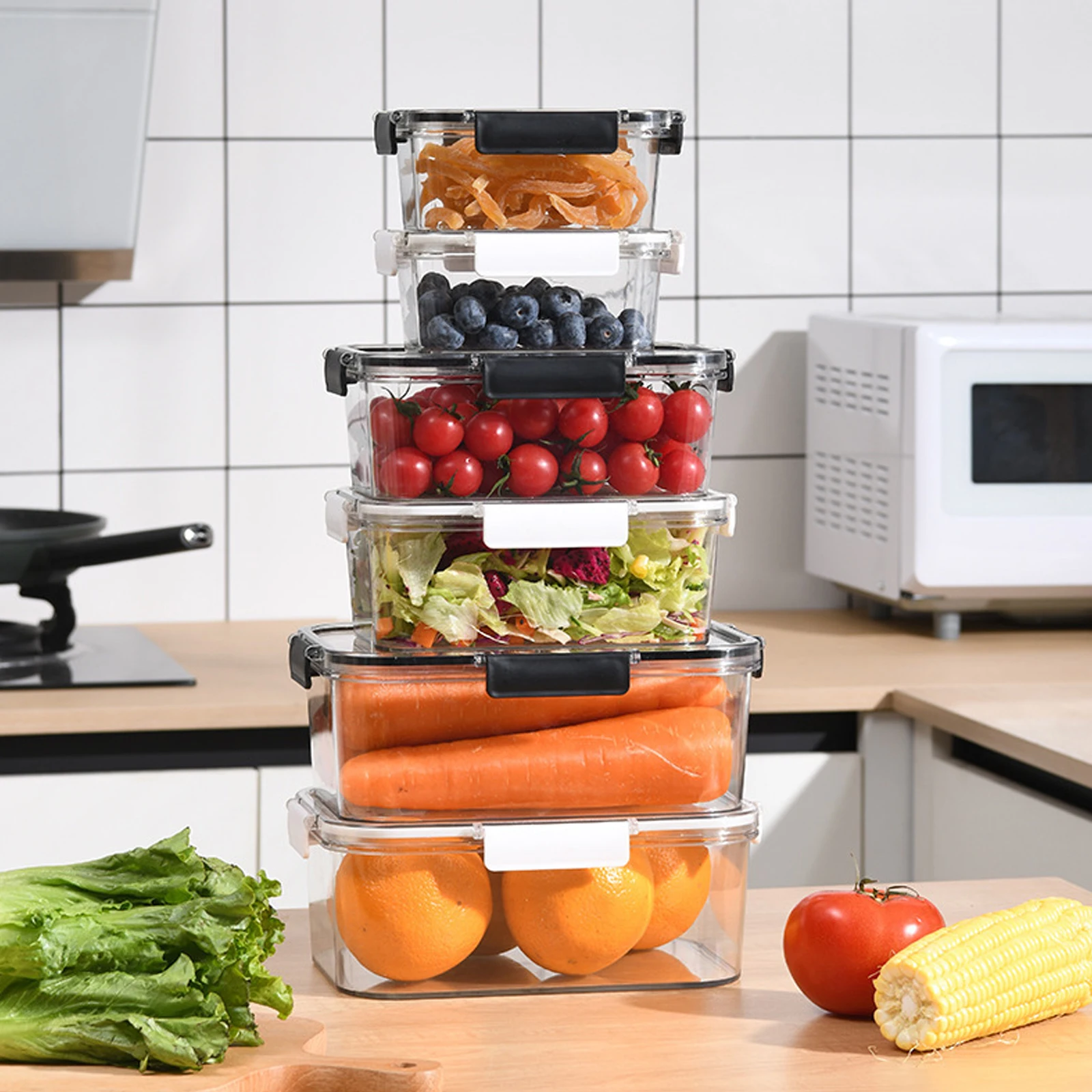 

2Pcs Food Preservation Boxes Freezer Safe Sealing Containers Refrigerator Storage Kitchen Organizer Fresh