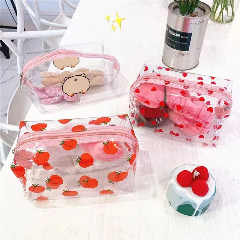 Women\'s Transparent Cosmetic Bag Makeup Bag Outdoor Travel Waterproof Clear Make Up Organizer Pouch Beauty Storage Cases Bags