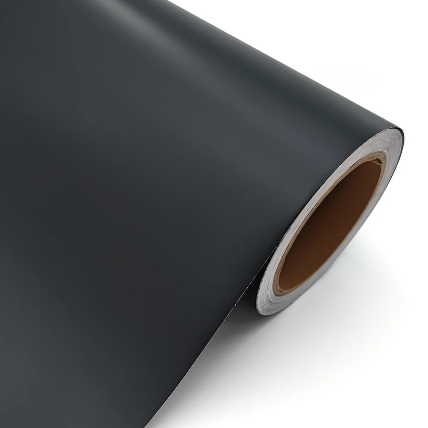 Width 20/30/50cm Matte Black Vinyl Car Wrap Film with Squeegee, High Stretch Waterproof UV Resistant Auto & Motorcycle Sticker