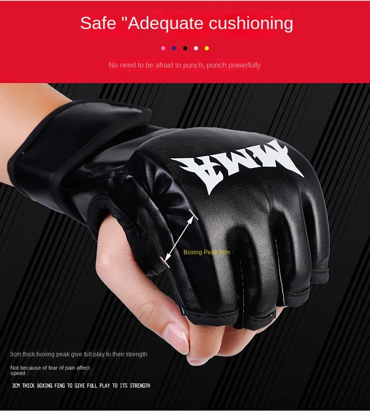 Kick MMA Boxing Gloves for Men Women PU Karate Muay Thai Guantes De Boxeo Free Fight MMA Sanda Training Adults Kids Equipment