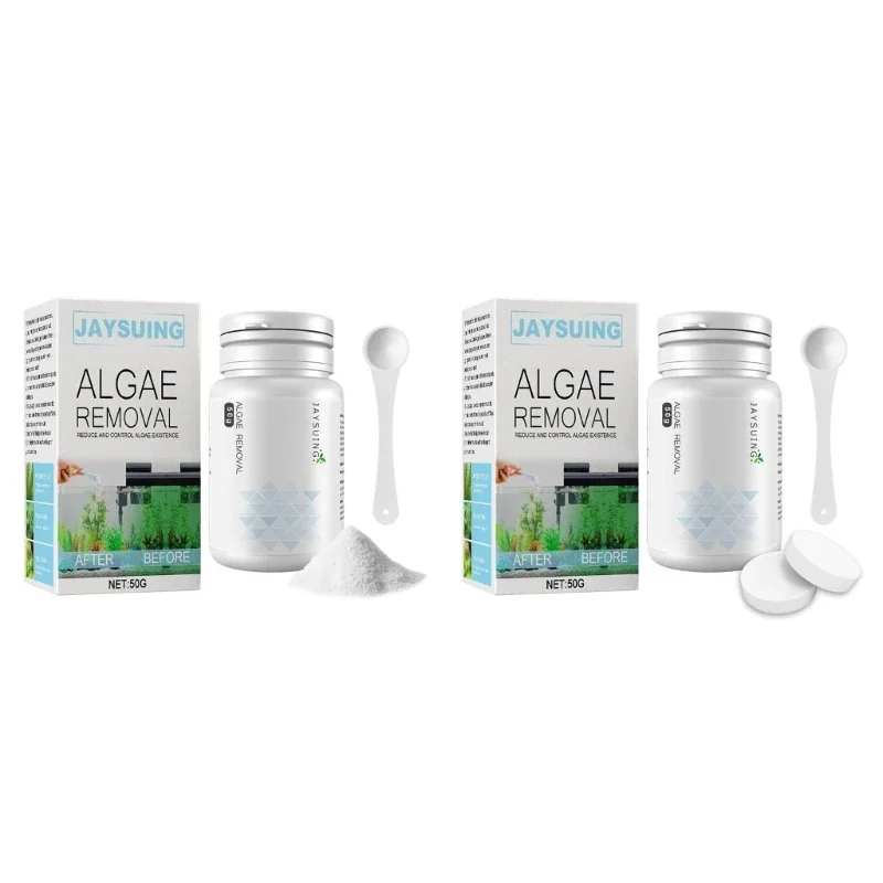 50g High Efficiency Algaecide Algae Moss Reduce Control Water Purification Fish Tank Moss Remover Aquarium Algae Removal Powder