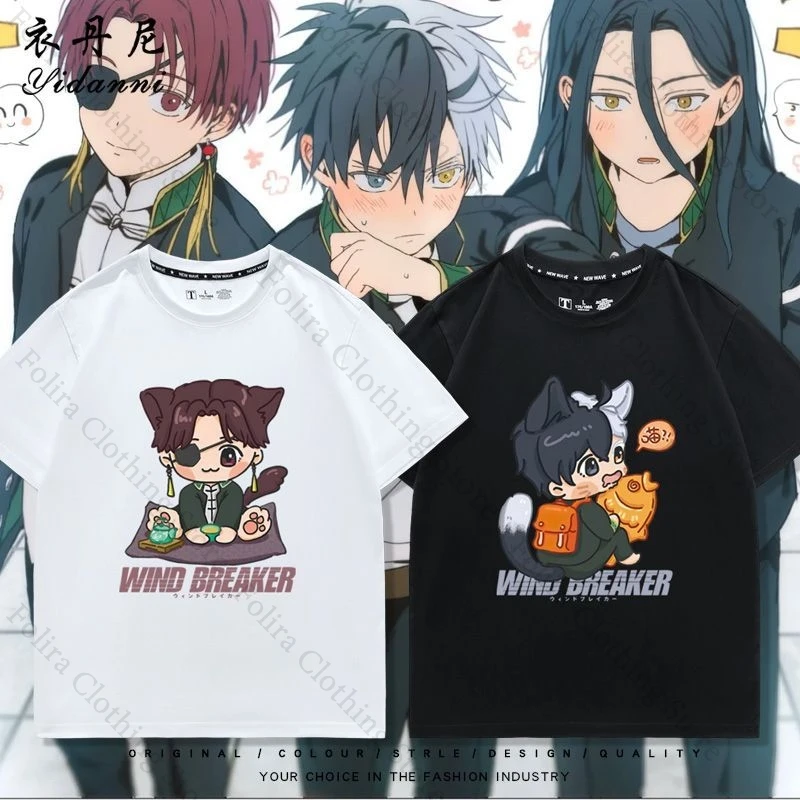 

Anime WIND BREAKER Series Printing T-shirt for Men Women Summer Tops Short Sleeve Tee Daily Clothing Tshirt Women Top