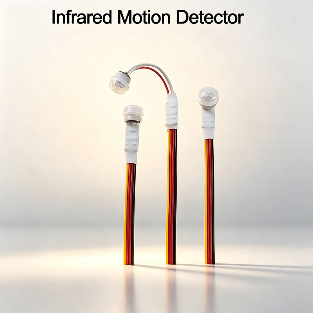 Mini Split PIR Motion Sensor DC3.7-24V Extend Bend Vertical Probe Infrared Detector Auto Switch For Cabinet Wardrobe LED Strip