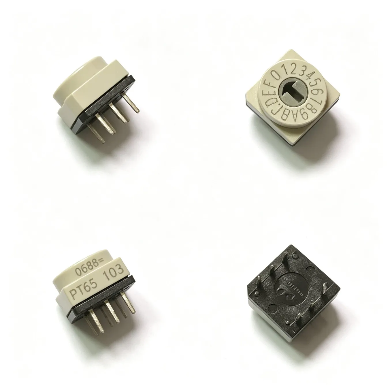 Original New 100% PT65103 0-F 16-Bit Rotation Code Dial Switch 3:3 Positive Code