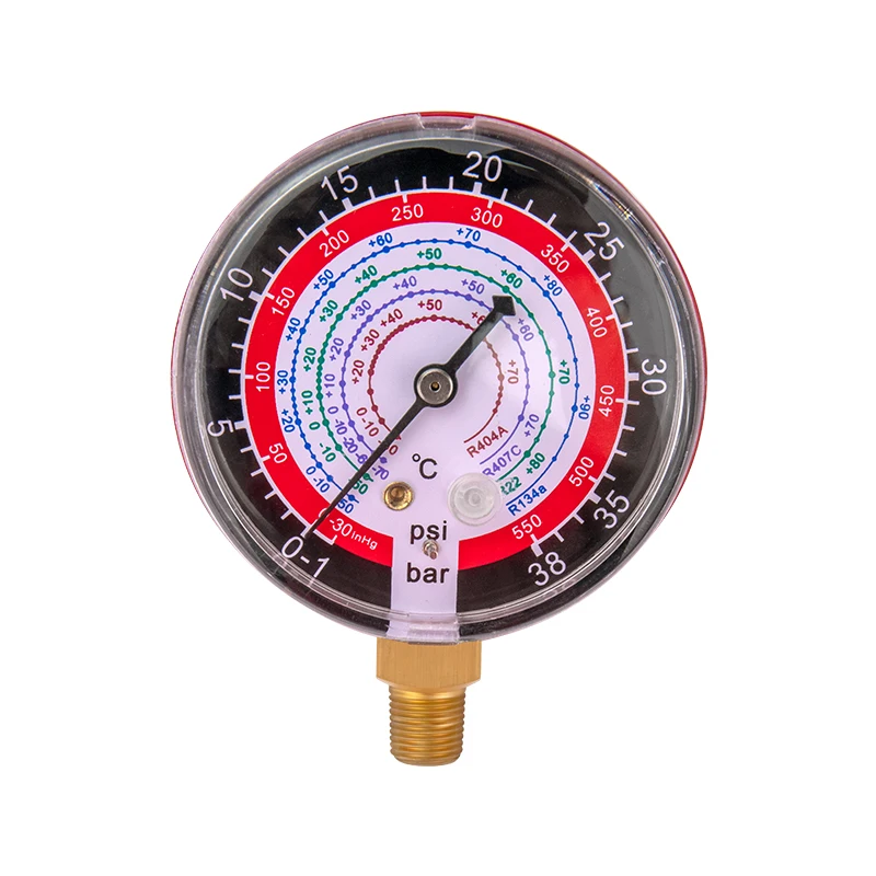 Red High Pressure Gauge for Air Conditioning REFRIGERANT R134a R22 R12 R404a 0-35KG/cm2,0-500PSI