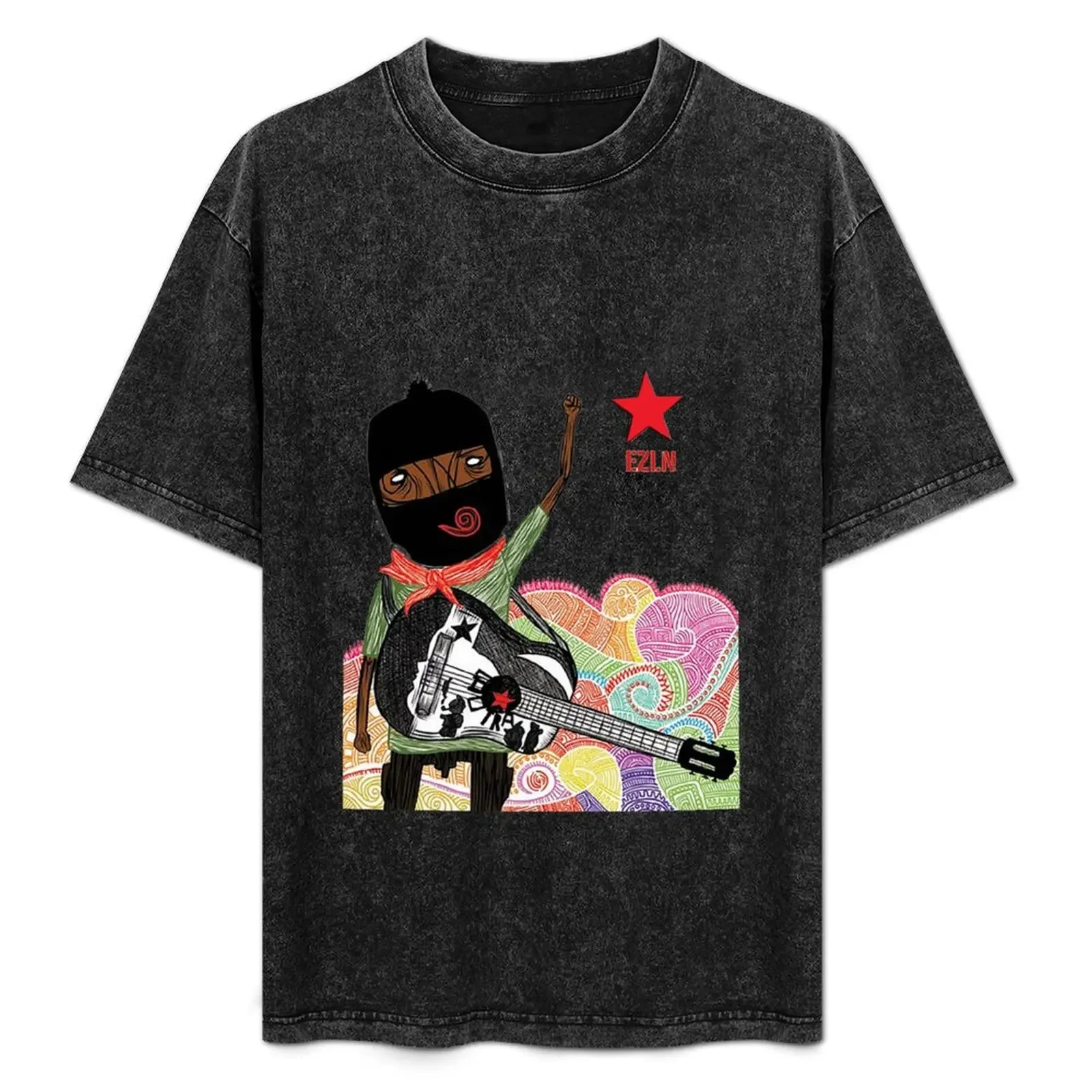

EZLN T-Shirt sports fans anime figures rapper graphic tees Aesthetic clothing black t-shirts for men