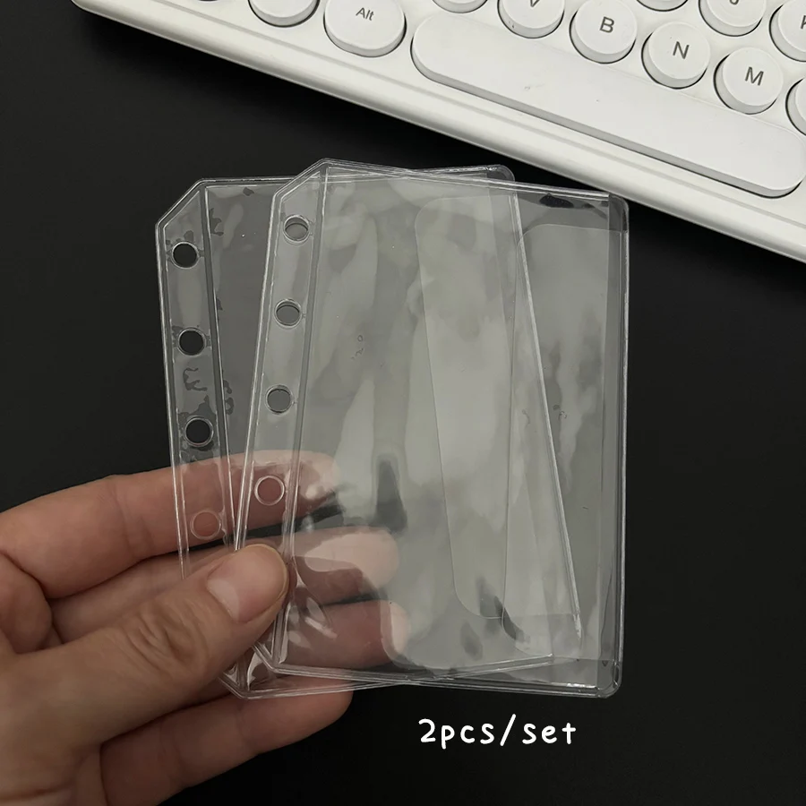Sharkbang 5 Stück A5/A6/M5 PVC-Bindertaschen, PVC-Ticketaufkleber, Aufbewahrungstaschen, 6 Löcher, transparenter Organizer für Tagebücher – Detail 21