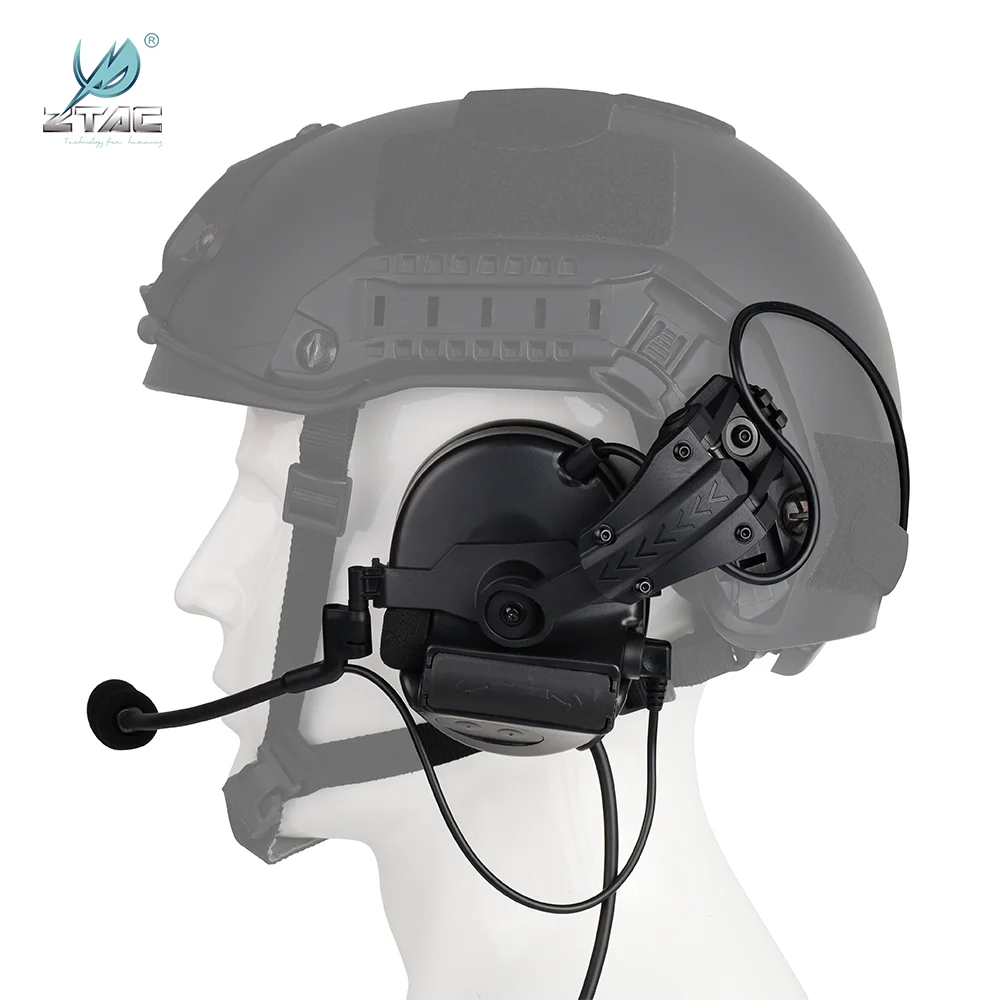 Z-TAC Tactical Helmet Headset Pelto Comta II Military Noise Reduction Pickup For ARC Rail Adapter Hunting Shooting